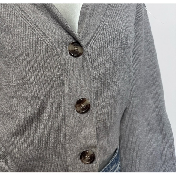 Dynamite Grey Button Cardigan Sweater - Picture 3 of 5